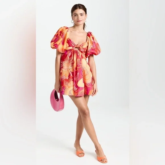 FARM RIO Summer Garden Ombre Mini Dress